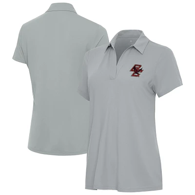 Women's Antigua Gray Boston College Eagles Era Polo