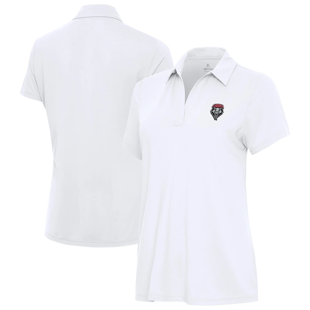 Women's Antigua White New Mexico Lobos Era Polo