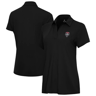 Women's Antigua Black New Mexico Lobos Era Polo