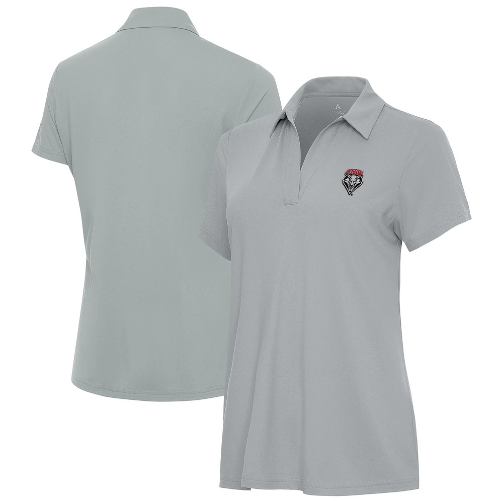 Women's Antigua Gray New Mexico Lobos Era Polo