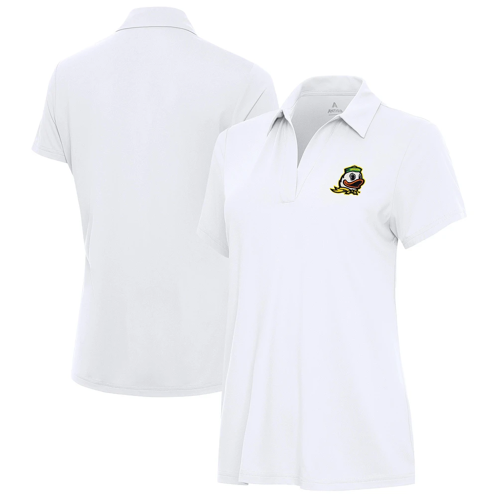 Women's Antigua White Oregon Ducks Era Polo