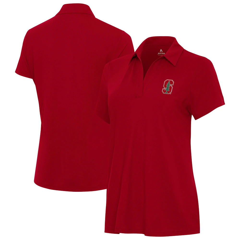Women's Antigua Cardinal Stanford Era Polo