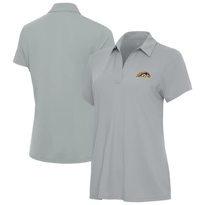 Women's Antigua Gray Western Michigan Broncos Era Polo
