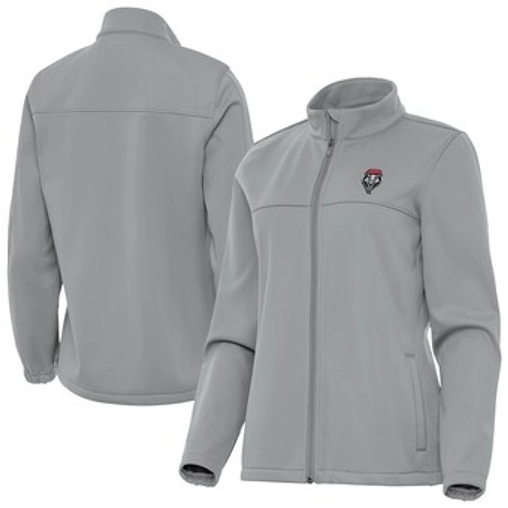 Women's Antigua Gray New Mexico Lobos Links 2 Golf Jacket