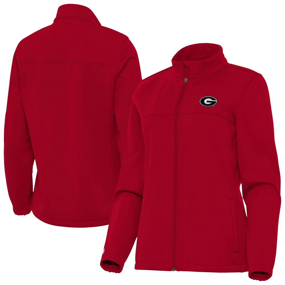 Women's Antigua Georgia Bulldogs Links 2 Golf Full-Zip Jacket