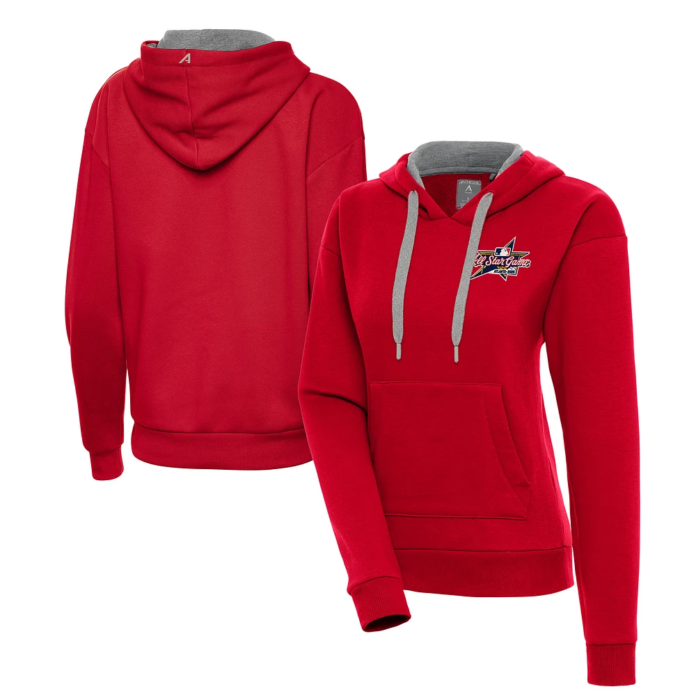 Women's Antigua Red 2025 MLB All-Star Victory Pullover Hoodie