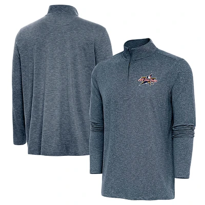 Men's Antigua Heather Navy 2025 MLB All-Star Game Hunk Quarter-Zip Top