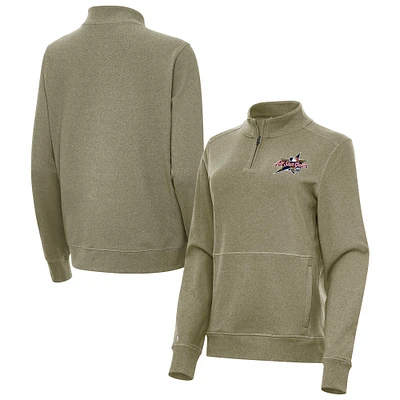 Women's Antigua Olive 2025 MLB All-Star Crush Quarter-Zip Sweatshirt