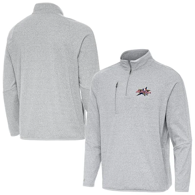 Men's Antigua Heather Gray 2025 MLB All-Star Game Certain Quarter-Zip Sweatshirt