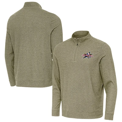 Men's Antigua Olive 2025 MLB All-Star Game Subtle Quarter-Zip Sweatshirt