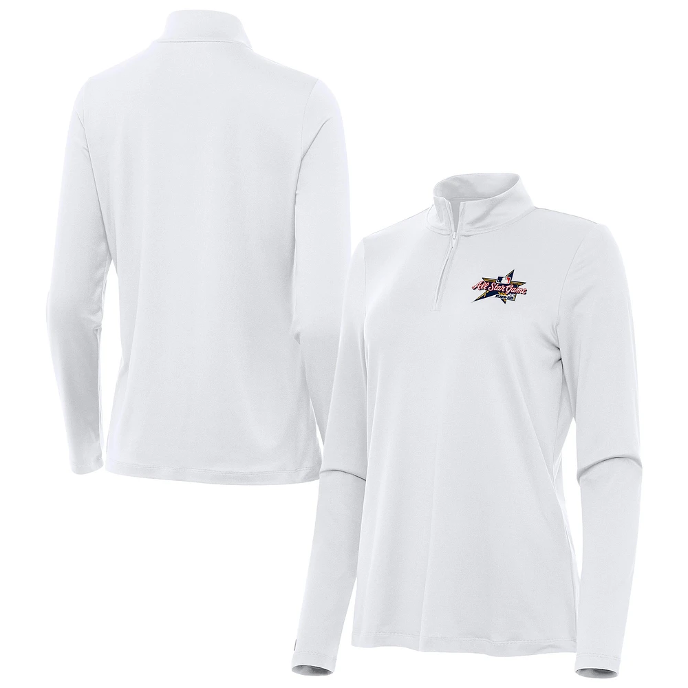 Women's Antigua White 2025 MLB All-Star Game Reprocess Quarter-Zip Top