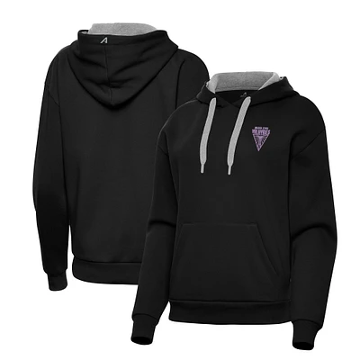 Women's Antigua Black Golden State Valkyries Victory Pullover Hoodie