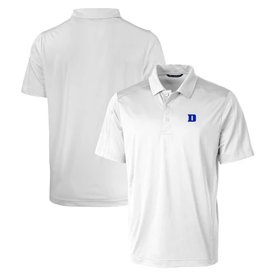 Men's Cutter & Buck Duke Blue Devils Prospect Eco Textured Stretch Recycled DryTec Polo