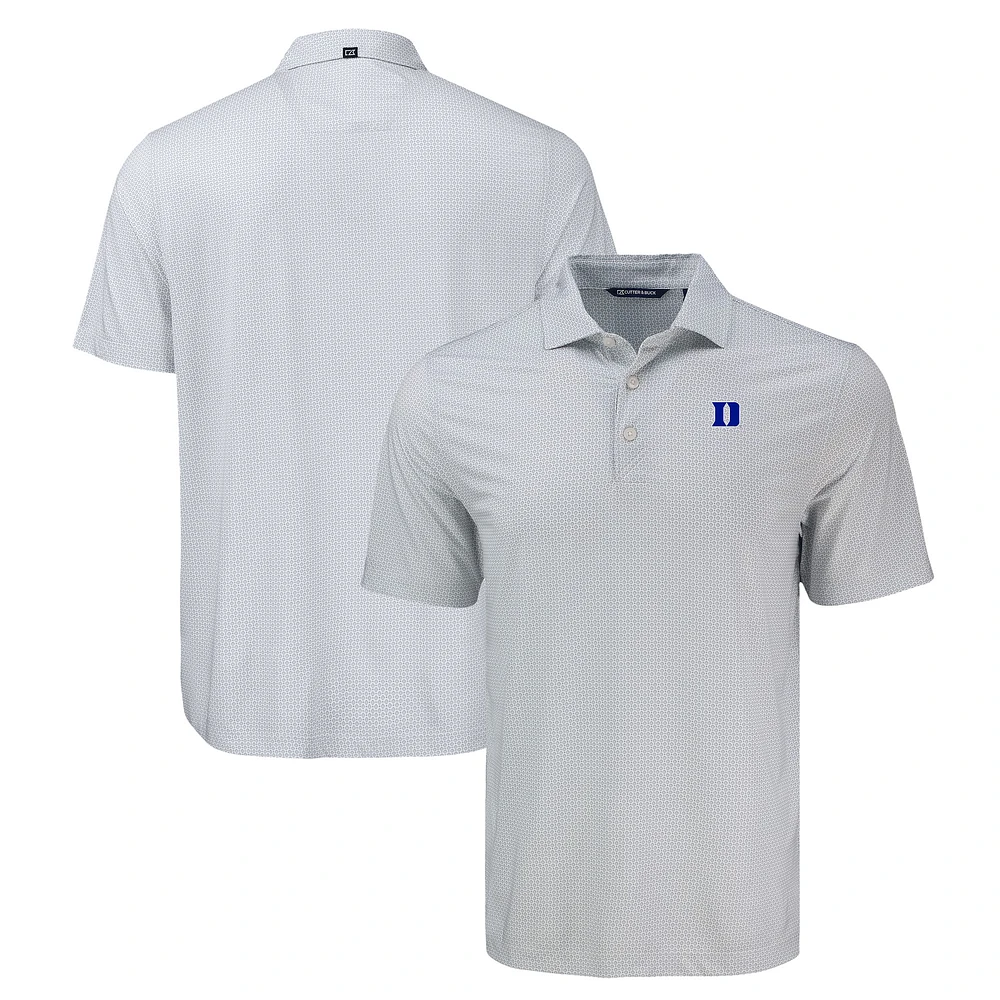 Men's Cutter & Buck Duke Blue Devils Pike Eco Diamond Dot Print Recycled Polo