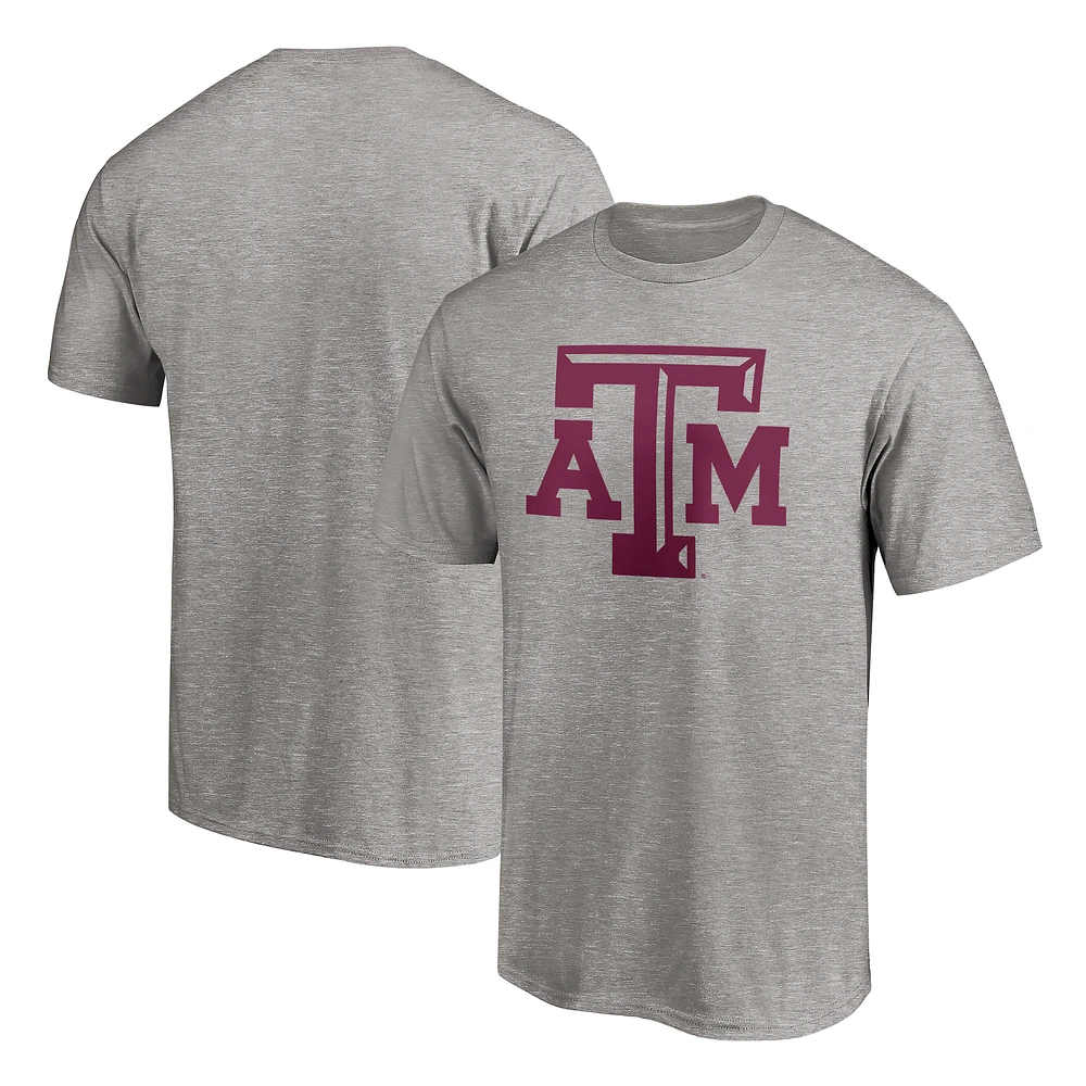 Men's Fanatics Gray Texas A&M Aggies Primary Logo T-Shirt