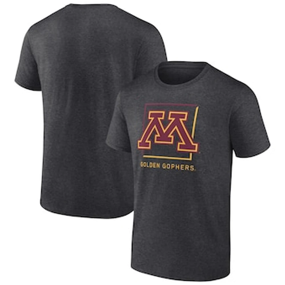 Men's Fanatics Charcoal Minnesota Golden Gophers Fundamentals Halved Team T-Shirt