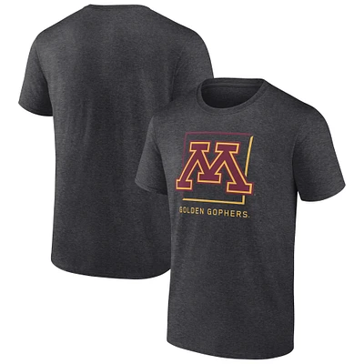 Men's Fanatics Charcoal Minnesota Golden Gophers Fundamentals Halved Team T-Shirt