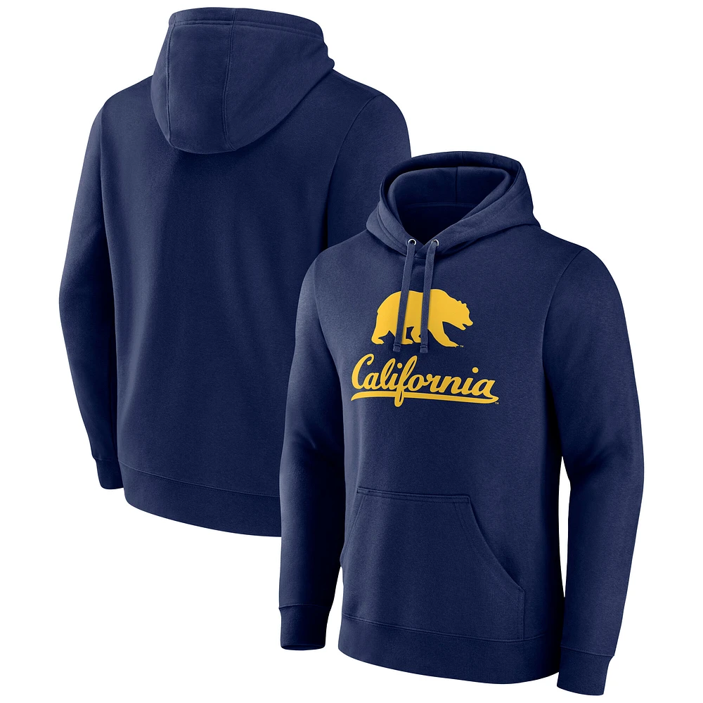 Men's Fanatics Navy Cal Bears Team Lockup Pullover Hoodie