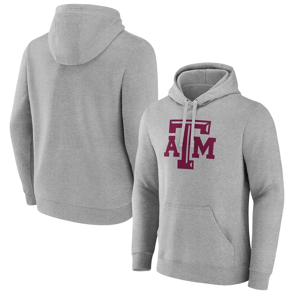 Men's Fanatics Gray Texas A&M Aggies Primary Logo Pullover Hoodie