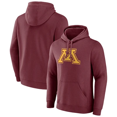 Men's Fanatics Maroon Minnesota Golden Gophers Applique Fleece Pullover Hoodie