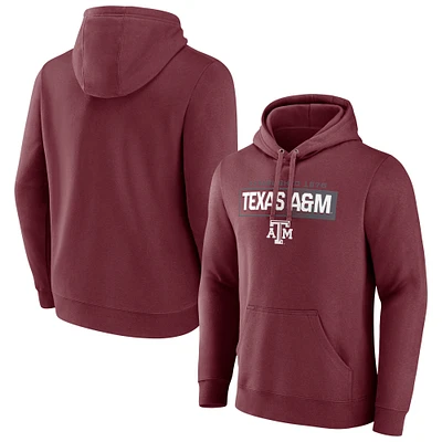 Men's Fanatics Maroon Texas A&M Aggies Iconic Fleece Down The Field Pullover Hoodie