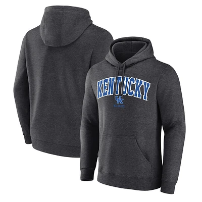 Men's Fanatics Charcoal Kentucky Wildcats Team Wordmark Fleece Pullover Hoodie