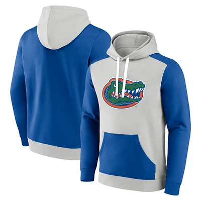 Men's Fanatics Gray/Royal Florida Gators Primary Arctic Pullover Hoodie