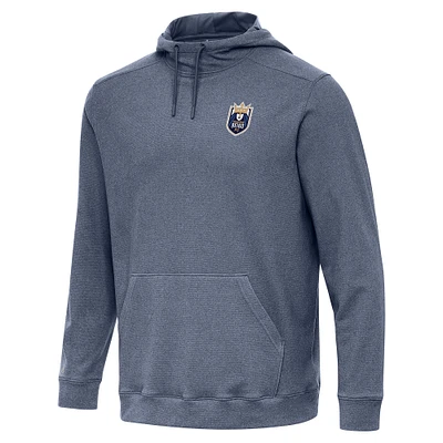 Men's Antigua Heather Navy Seattle Reign FC Cloud Pullover Hoodie