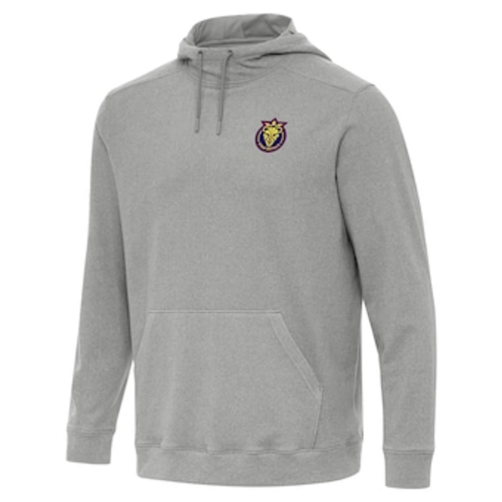 Men's Antigua Heather Gray Utah Royals Cloud Pullover Hoodie