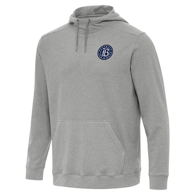 Men's Antigua Heather Gray Bay FC Cloud Pullover Hoodie