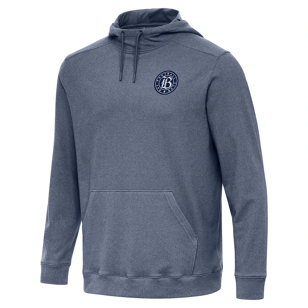 Men's Antigua Heather Navy Bay FC Cloud Pullover Hoodie