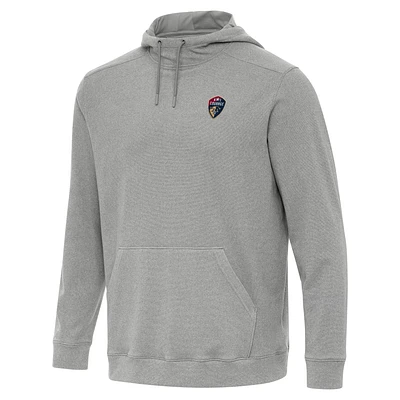 Men's Antigua Heather Gray North Carolina Courage Cloud Pullover Hoodie