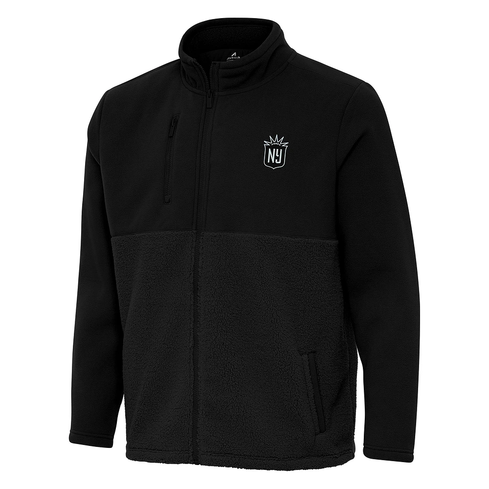 Men's Antigua Black NJ/NY Gotham FC Daily Fused Full-Zip Jacket