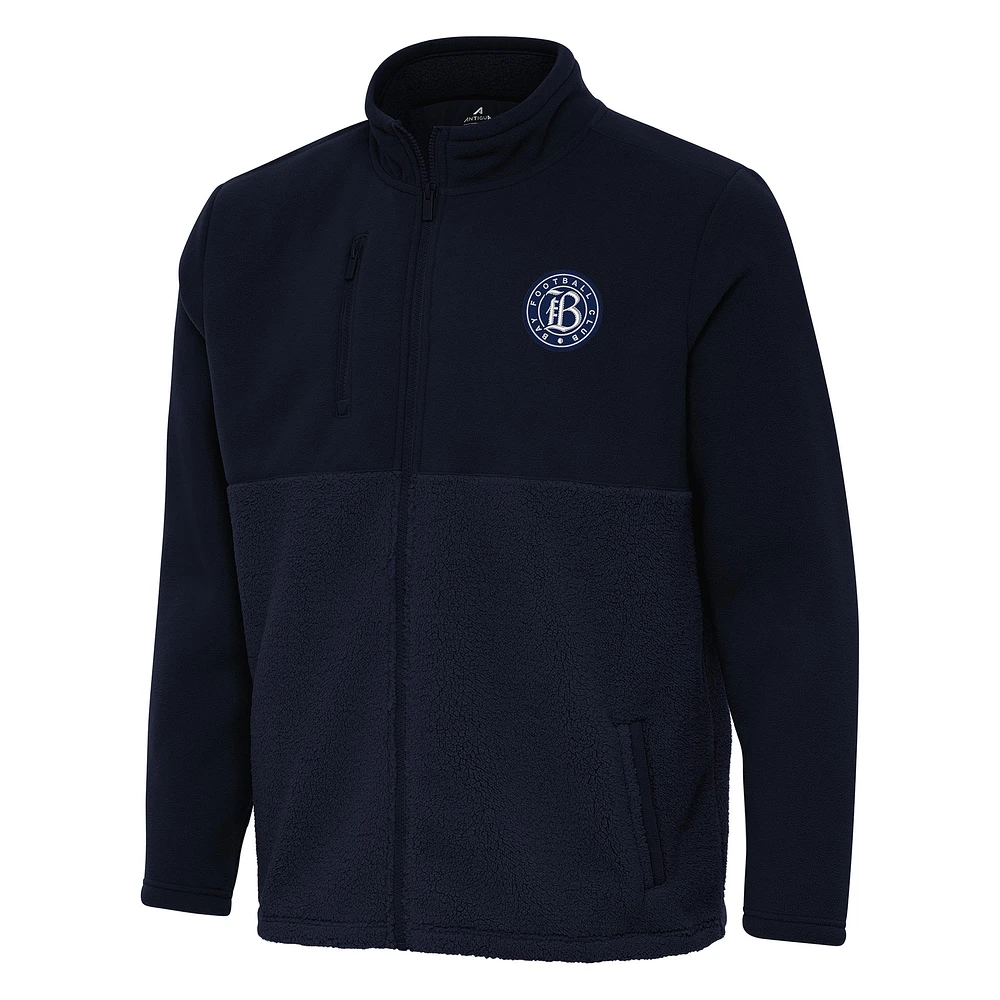 Men's Antigua Navy Bay FC Daily Fused Full-Zip Jacket