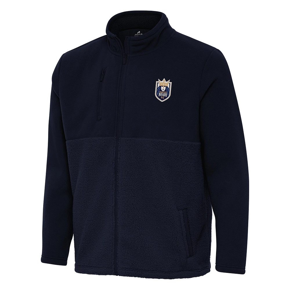 Men's Antigua Navy Seattle Reign FC Daily Fused Full-Zip Jacket