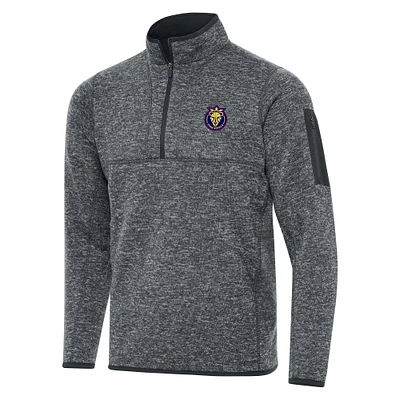 Men's Antigua Heather Gray Utah Royals Big & Tall Fortune Quarter-Zip Jacket