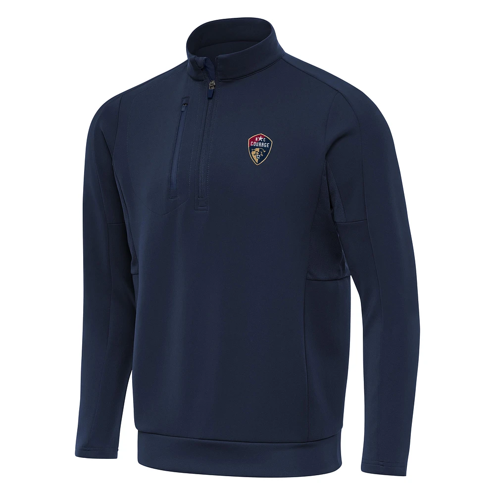 Men's Antigua Navy North Carolina Courage Generation Quarter-Zip Jacket