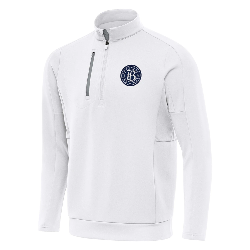 Men's Antigua White Bay FC Generation Quarter-Zip Jacket