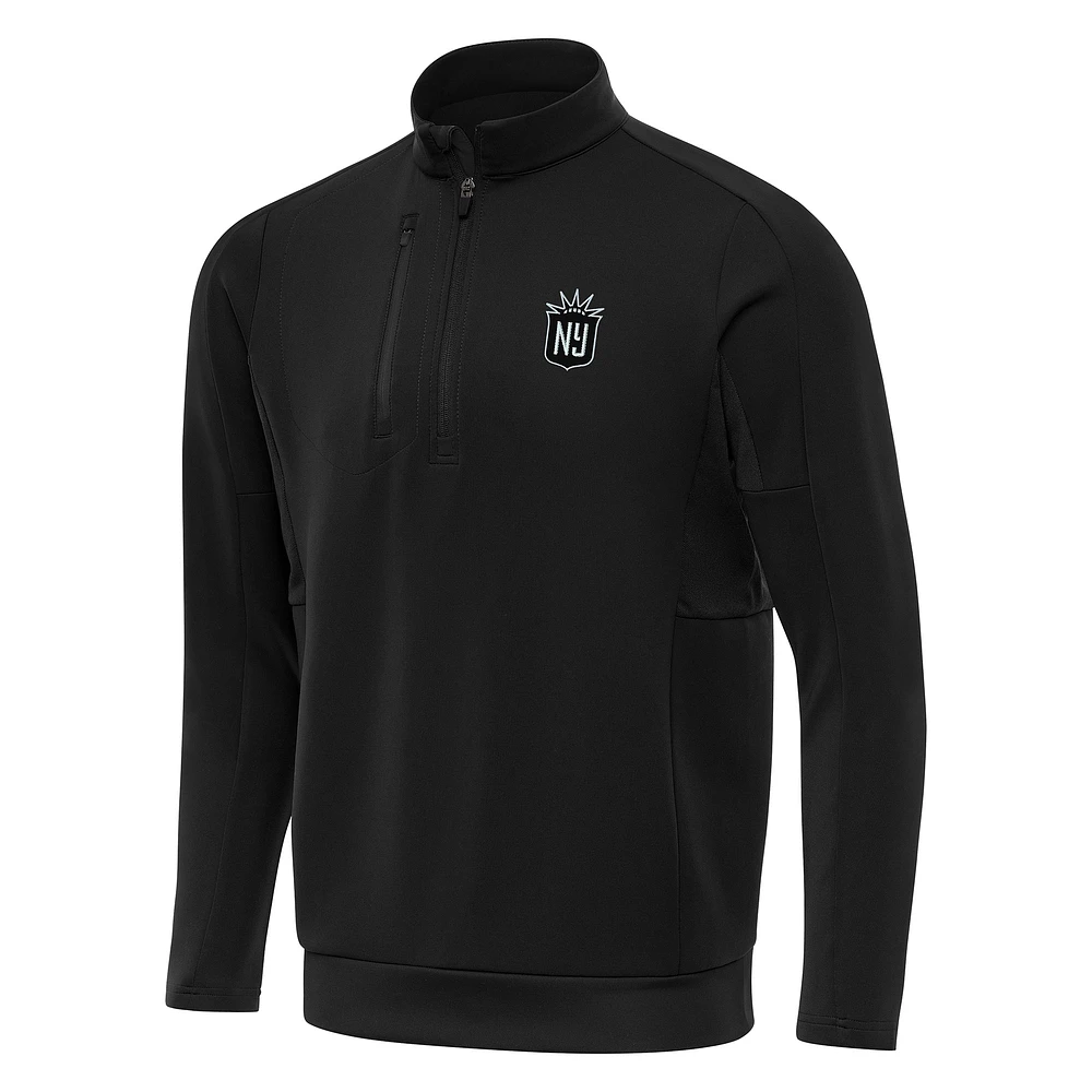 Men's Antigua Black NJ/NY Gotham FC Generation Quarter-Zip Jacket