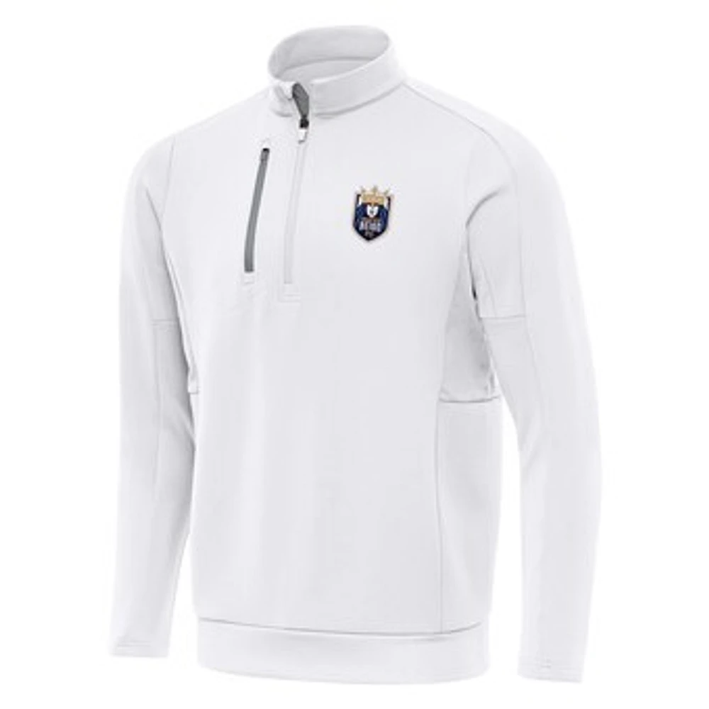 Men's Antigua White Seattle Reign FC Generation Quarter-Zip Jacket
