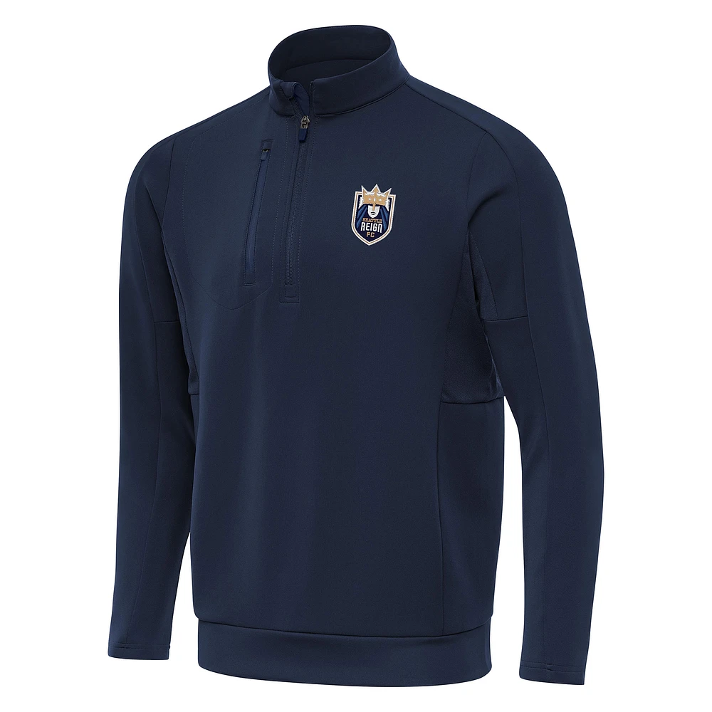 Men's Antigua Navy Seattle Reign FC Generation Quarter-Zip Jacket