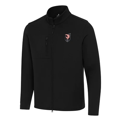 Men's Antigua Black Angel City FC Objection Full-Zip Jacket