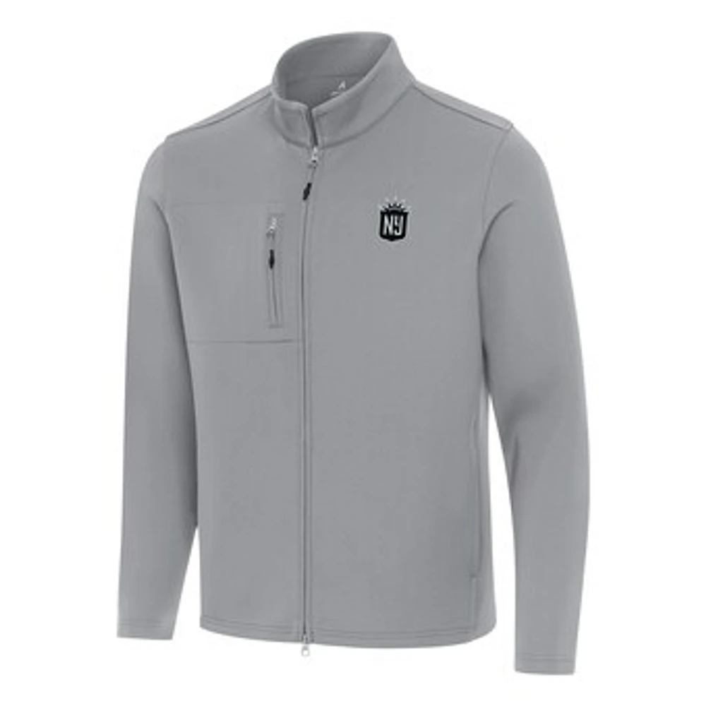 Men's Antigua Gray NJ/NY Gotham FC Objection Full-Zip Jacket