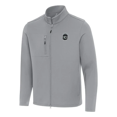 Men's Antigua Gray NJ/NY Gotham FC Objection Full-Zip Jacket
