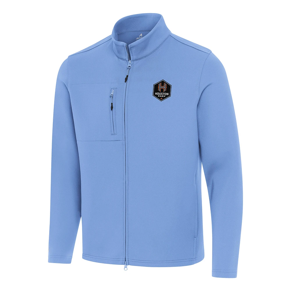 Men's Antigua Light Blue Houston Dash Objection Full-Zip Jacket
