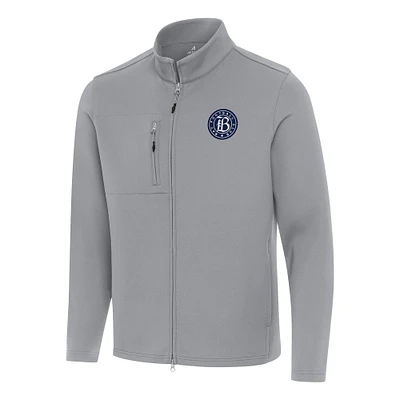 Men's Antigua Gray Bay FC Objection Full-Zip Jacket