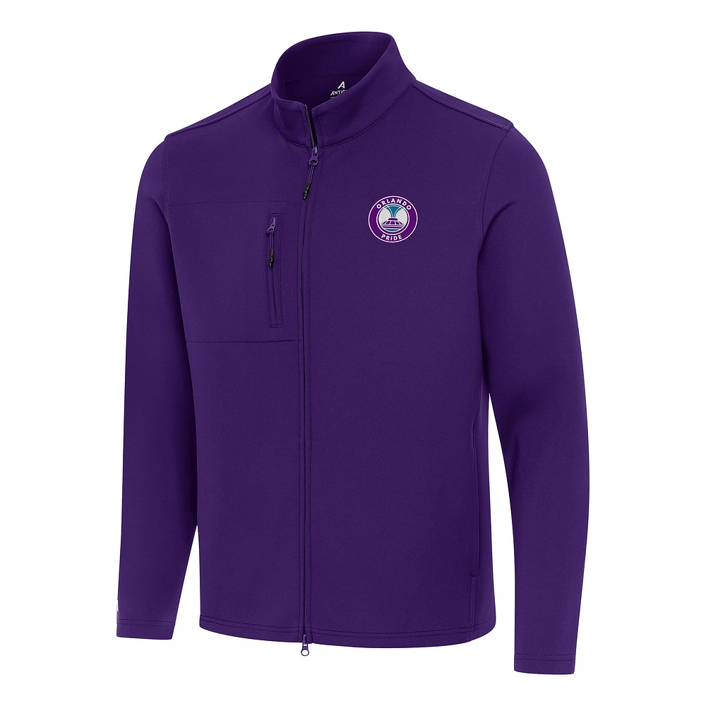 Men's Antigua Purple Orlando Pride Objection Full-Zip Jacket