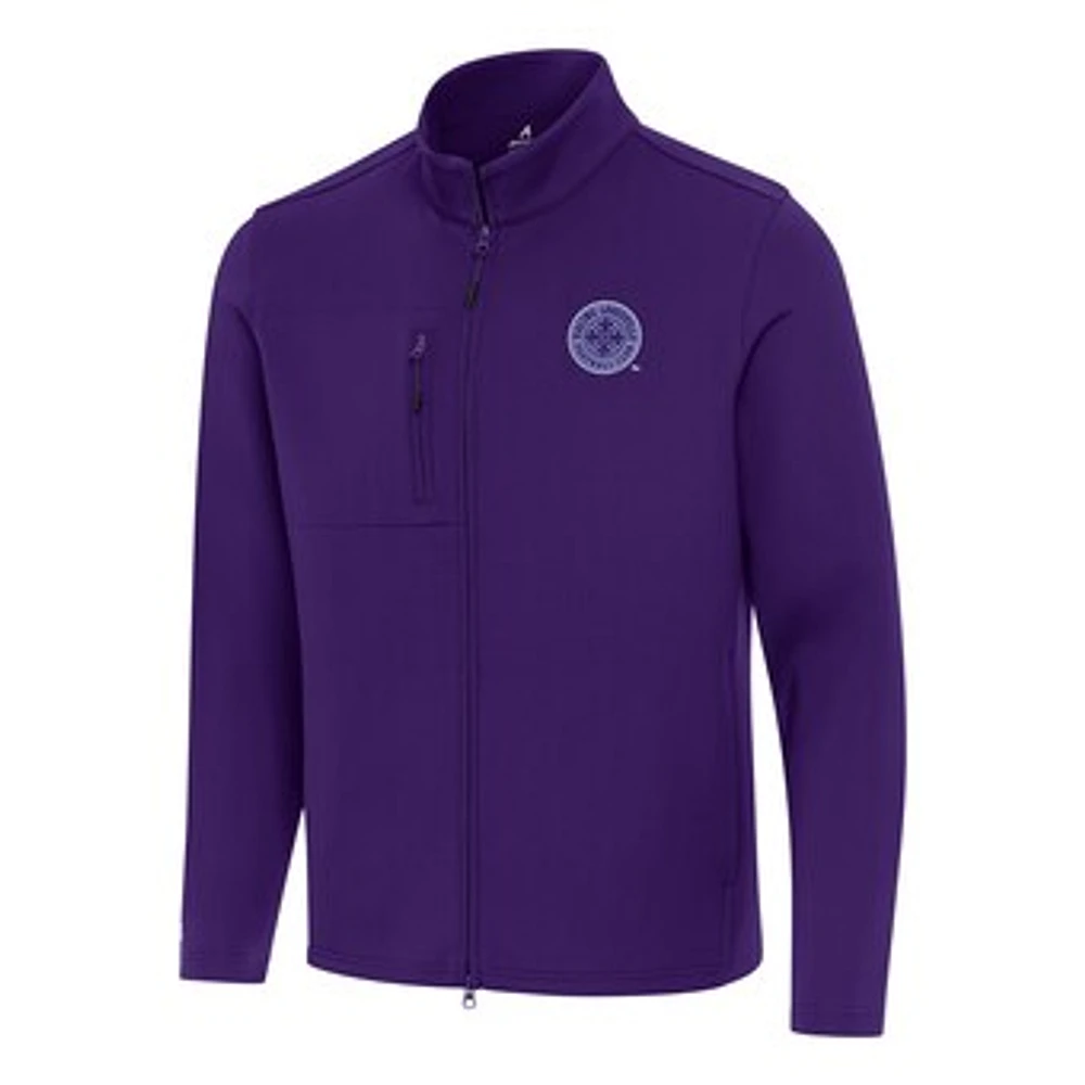 Men's Antigua Purple Racing Louisville FC Objection Full-Zip Jacket