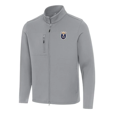 Men's Antigua Gray Seattle Reign FC Objection Full-Zip Jacket