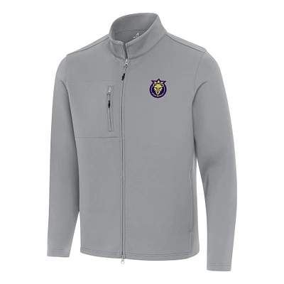Men's Antigua Gray Utah Royals Objection Full-Zip Jacket